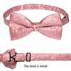 DiBanGu Silk Pink Mens Bow Tie Paisley Pretied Bow Tie