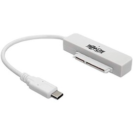Tripp Lite 6in USB 3.1 Gen 1 USB-C to SATA III Adapter Cable w/ UASP, 2.5in SATA Hard Drives, White (U438-06N-G1-W)