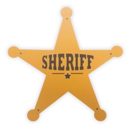 Western Stage Props Old West Cowboy Plastic Sheriff Badge with Safe Magnetic Clasp for Kids and Adults Boys Girls Party Costume Play Props