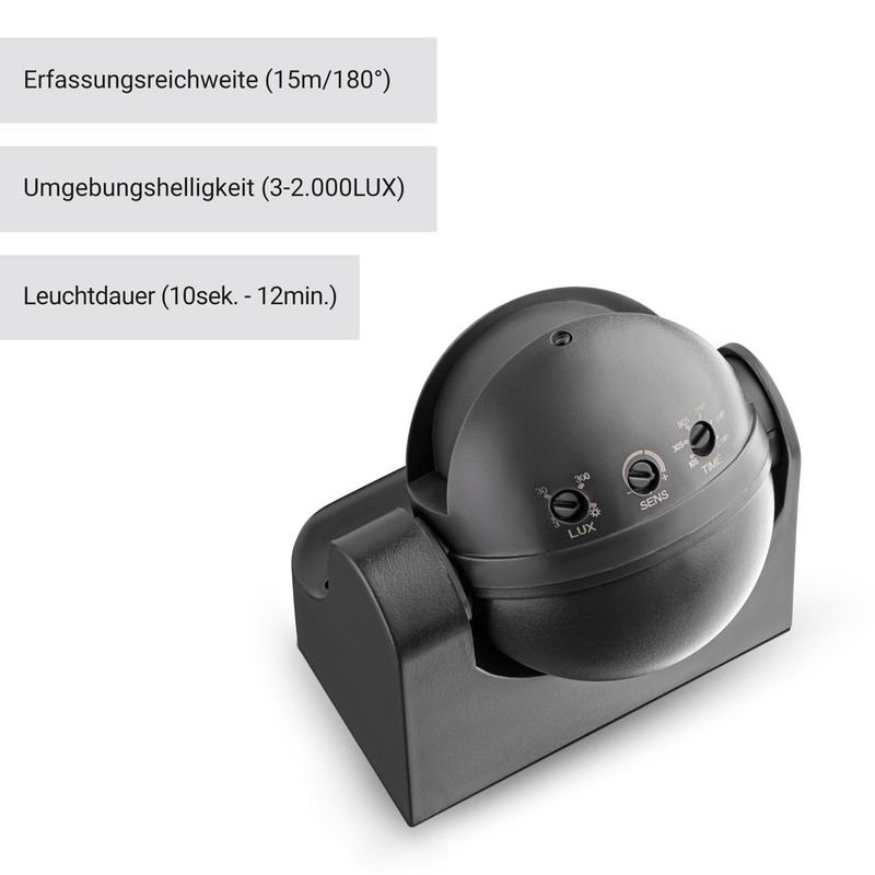 SEBSON® Outdoor Motion Detector - Set of 2 - IP54