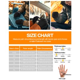 FEWTUR Winter Running Gloves for Men Women - Waterproof Hiking Gloves for Cold Weather, Touchscreen for Ladies XXS