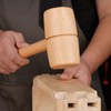 Wooden Mallet Round Head Lightweight Solid Beech Wood Hammer for