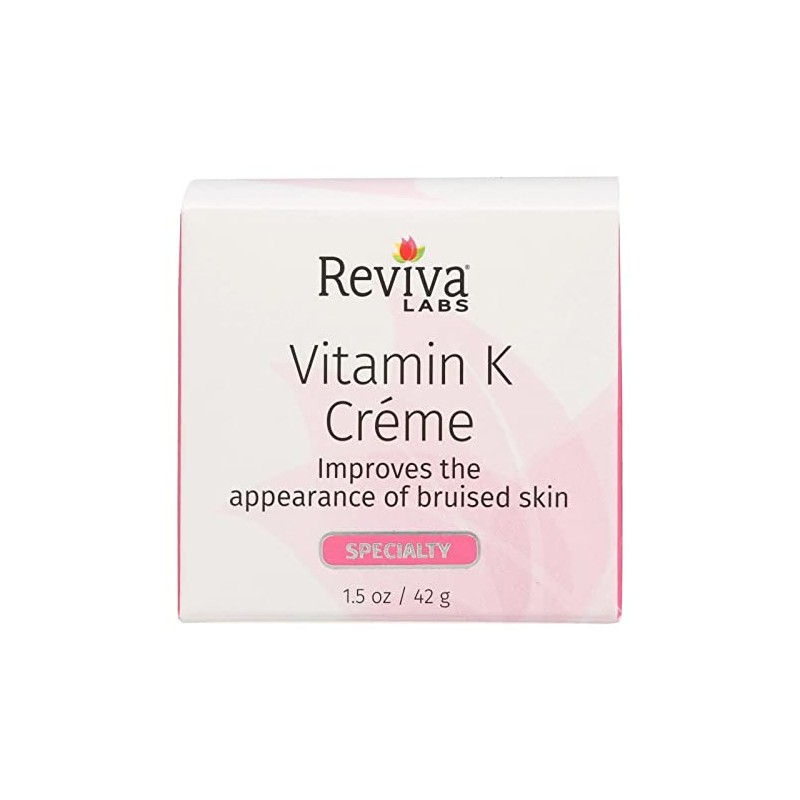 Reviva Labs Vitamin K Cream, For All Skin Types, 2-Ounce,