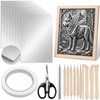 Yaocom 22 Pcs Metal Embossing Kit for Beginners, 0.3mm Thick
