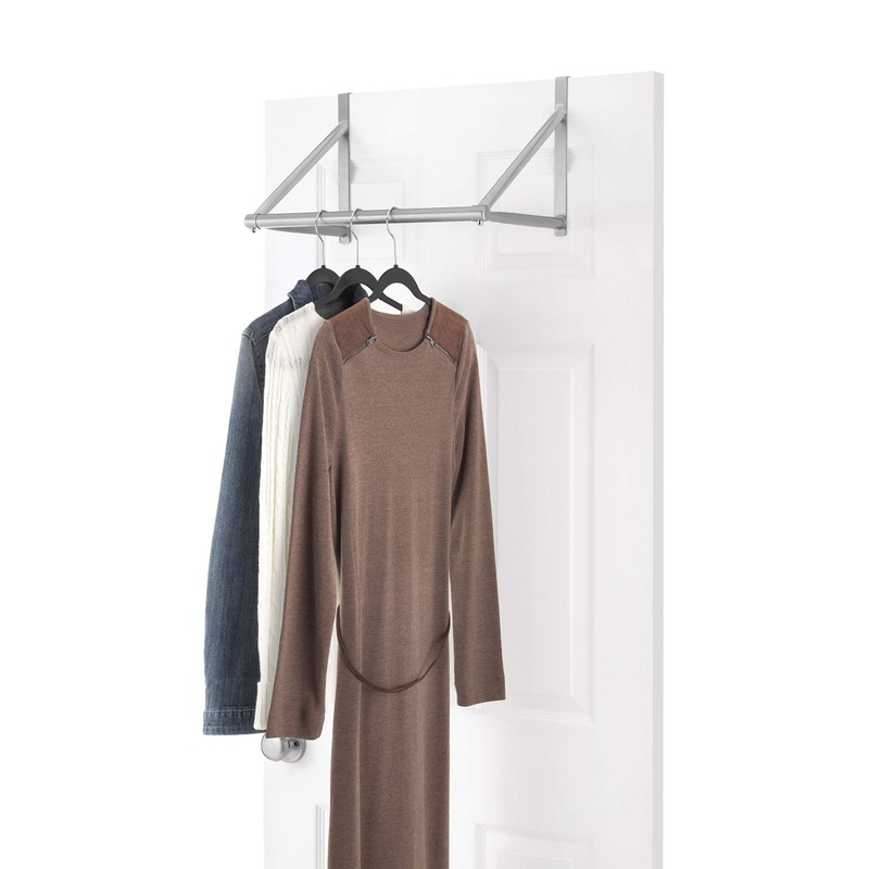 Whitmor Silver Door Closet Rod Metal Epoxy, 1.55 lbs, 10"D