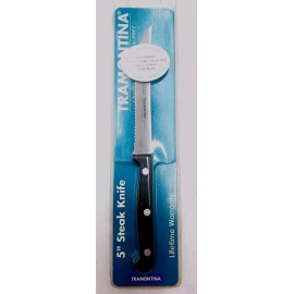 Tramontina 5" Steak Knife Dishwasher Safe/Nylon Handle/Stain Free/Carbon Steel