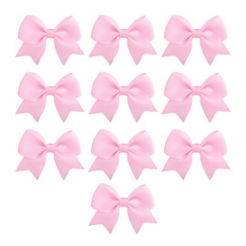 10 Pcs Pink Mini Bows, Hair Bows for Girls Grosgrain Ribbon Alligator Clips, Cute hairpins Ribbon Bows, Pink Hair Accessories, Small Ribbon Clips Hairbands Holder for Girl Cute Hair Clip Decor