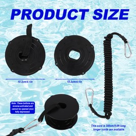 Floating Mat Tether Kit, Nylon Elastic Rope & Plastic Grommets with Carabiner Floating Mat Accessories for Pool Lake Beach Foam Water Pads Secure Mooring