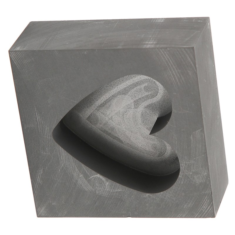 Graphite Casting Mold Professional Heart Shaped Ingot Casting Refining Mould