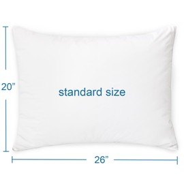 4 Pack Pillow Protectors with Zipper Standard Size Breathable & Noiseless Pillow Protector 100% Waterproof Pillow Cases 20''×26'' White Pillow Covers