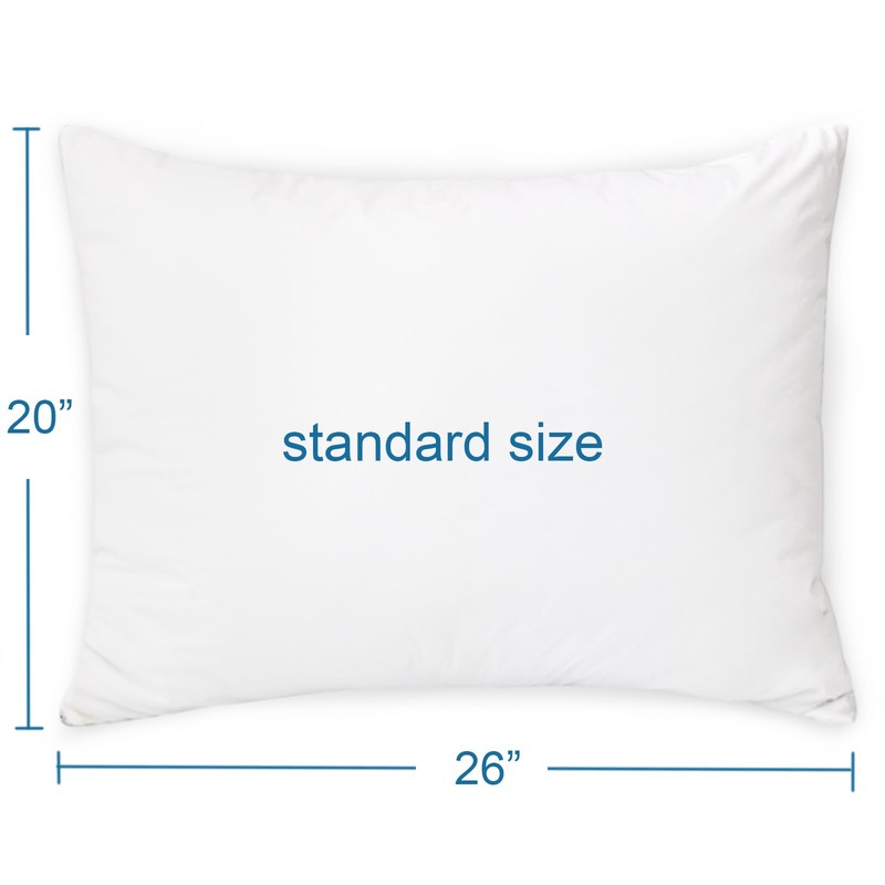4 Pack Pillow Protectors with Zipper Standard Size Breathable &
