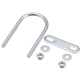 METALLIXITY U Bolts 4 Sets (M6x34x75mm), Round U Bolt Steel with Accessories - for Construction, Pipe