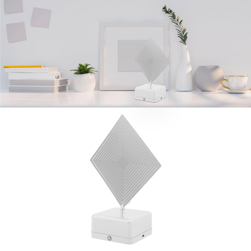 3D Metal Sheet Night Light Rotation Rechargeable Decoration 3D Night