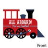 Railroad Party Crossing - Shaped Fill-In Invitations - Steam Train