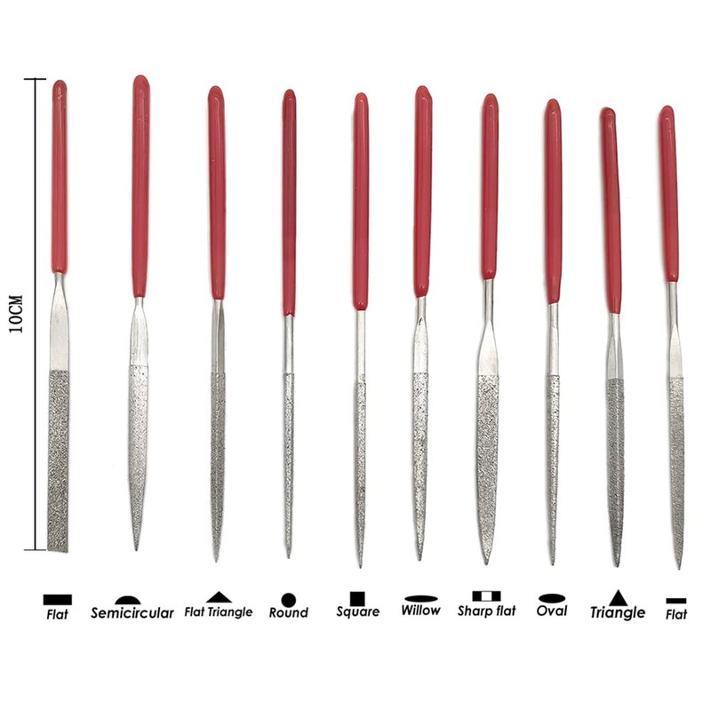 YDHfdc 10 Pcs Diamond File Set Mini Diamond Needle File