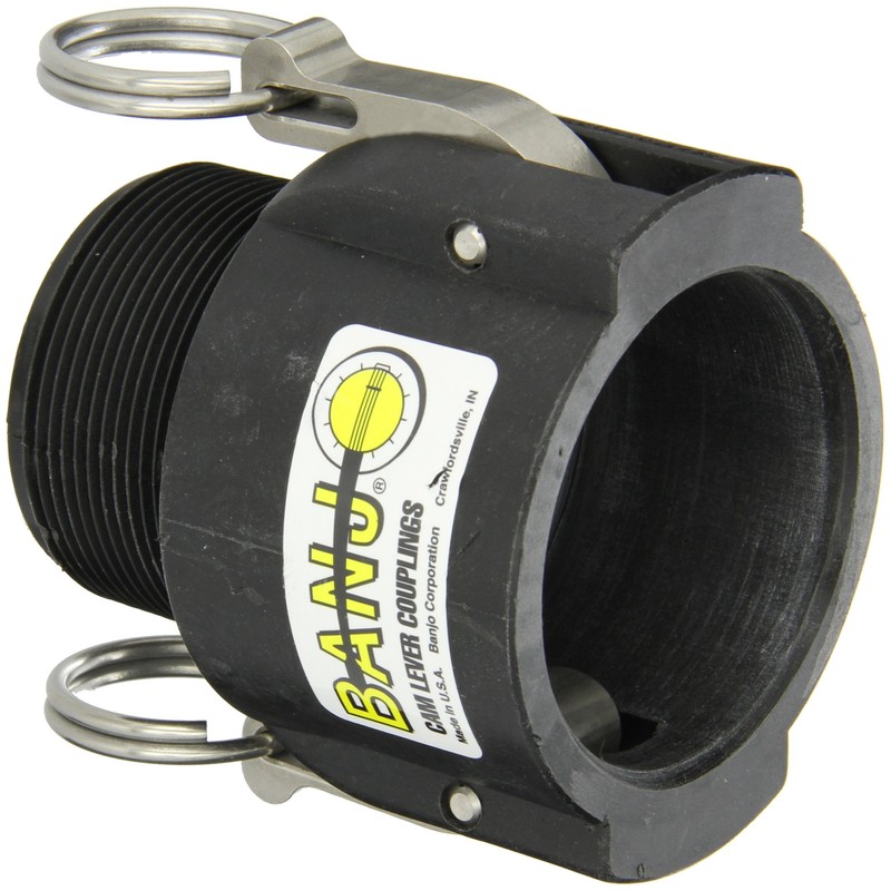 Banjo 200B Polypropylene Cam & Groove Fitting, 2" Female Coupler