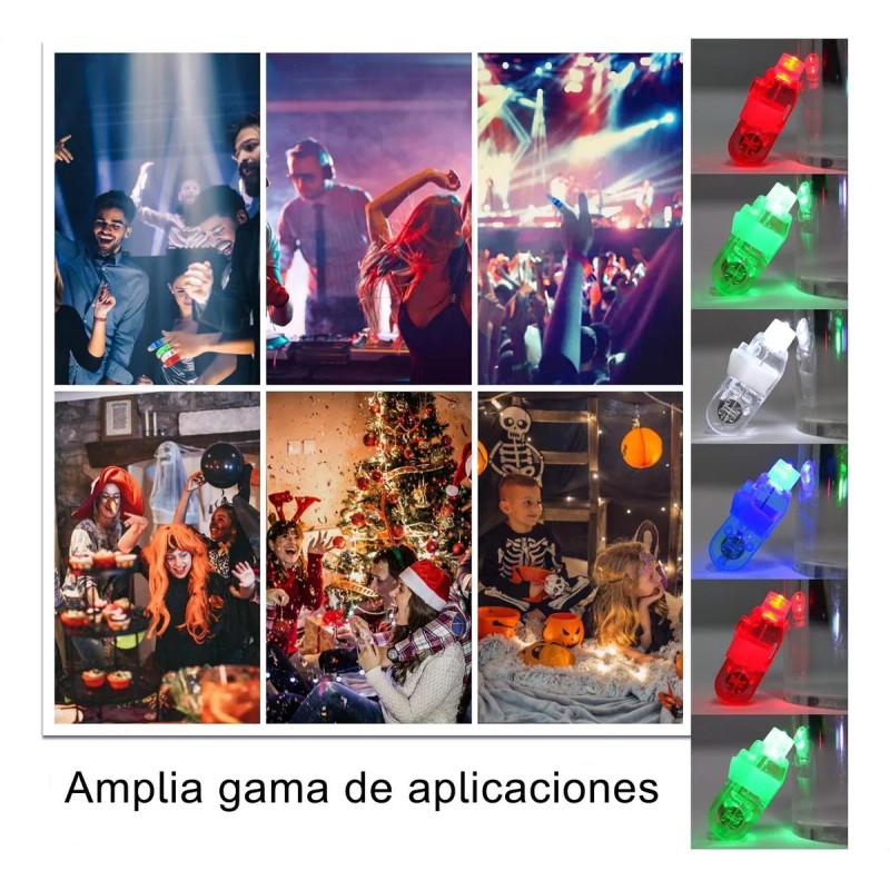 20pzs Pulsera Luz Luminosa Y Led De Dedo Para Fiestas