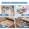 Josojoou 6Pack Drawer Organizer Tray 15 x 6 x 2Inch