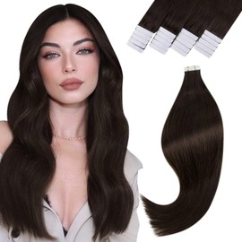 Vivien Real Hair Tape Extensions Brown, Extensions, Tape-In, Real Hair, Remy Tape-In Extensions, Hair Extensions, Brown, #2 30 cm, 20 Pieces / 30 g