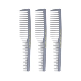 Allegro Combs 6000 Wide Tooth Vented Hair Combs - Set of 3 (Gray)