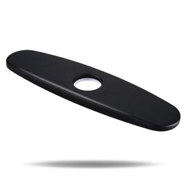 sink hole cover, escutcheon plate WEWE stainless steel deck plate for 1 or 3 hole bathroom or kitchen sink faucet Mixer tap 10" matte black