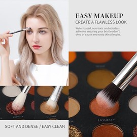 DUcare Brochas de maquillaje profesionales 15pcs Brochas para maquillaje set brocha Kabuki, base, mezcla de polvo, rubor, correctores, sombras de ojos