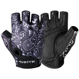Workout Gloves for Women Men - Weight Lifting Gloves with Full Palm Protection & Extra Grip for Women Gym, Weightlifting, Weight Lift, Rowing, Exercise, Sport, Cycling.Paisley-Large