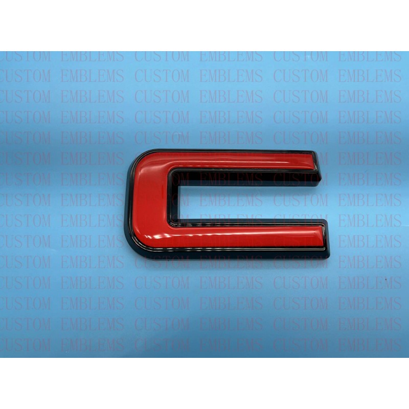 Auto Front Rear GMC Black Red Emblem Overlay 2019-2022 GMC