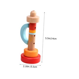 Kisangel 3Pcs Compact Trumpets Wooden Instruments for Safe Engaging Play Musical for Parties and Festivals for and Learning Fun