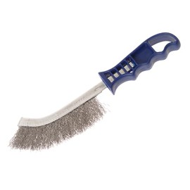 Faithfull FAIWBHANDSS Wire Scratch Brush Stainless Steel Blue Handle