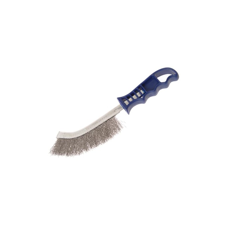 Faithfull FAIWBHANDSS Wire Scratch Brush Stainless Steel Blue Handle