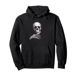 Skeleton Character Thinking Pullover Hoodie