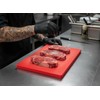 18 x 12 Red Plastic Cutting Board, 1 Inch Thick