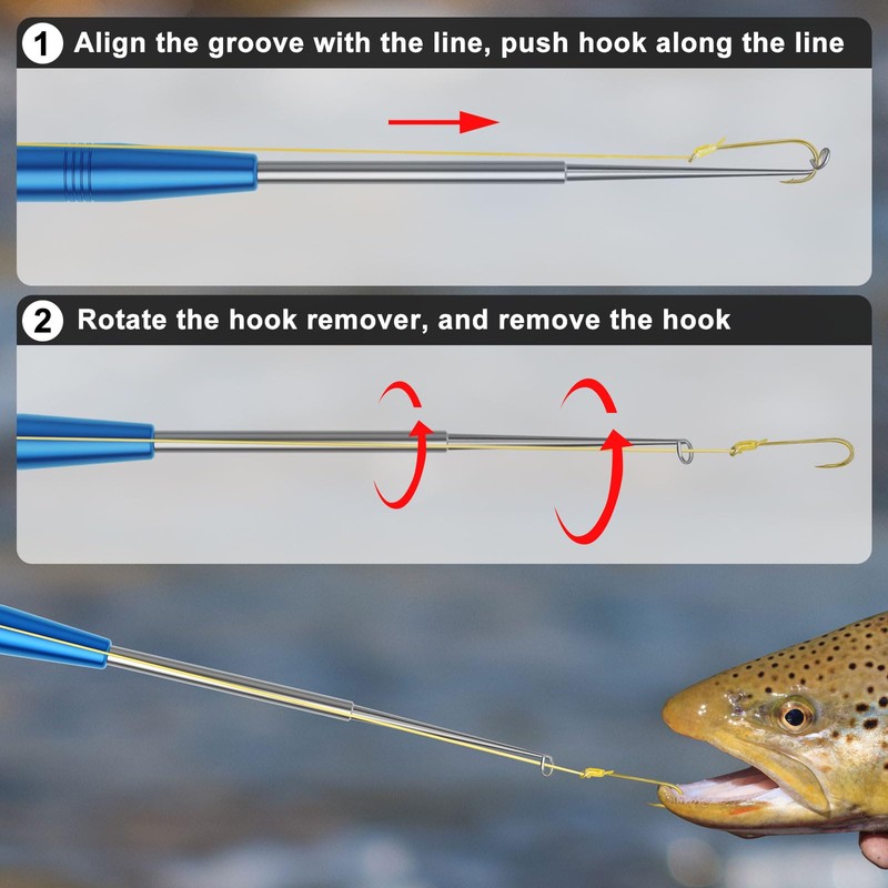 SNAIL TRAIL 3 Pcs Fish Hook Remover Tool - Fishing