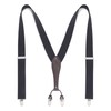 HISDERN Adjustable Elastic Suspenders, Y-Back, 1.4 inches (35 mm), Gift