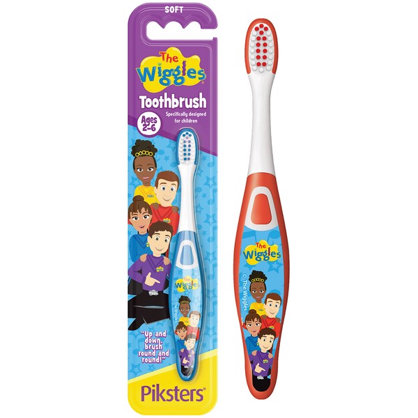 Piksters The Wiggles Toothbrush Ages 2-6 - Red/Blue