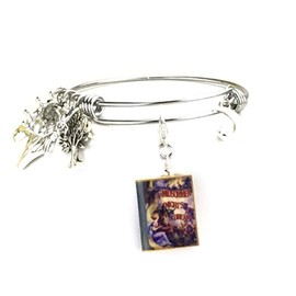 A Midsummer Night's Dream William Shakespeare Clay Mini Book Stainless Steel Expandable Bangle