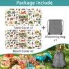Picnic Table Cover with Bench Covers Camper RV Camping Essentials