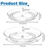 2 Pack Rotating Fridge Lazy Susan Turntable 27cm/23cm, 360-Degree Spinning