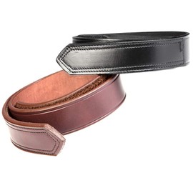 Suspender Store BuzzNot Leather Travel Belt - Airport TSA Friendly - All Leather - 60 IN - Brown