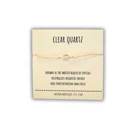 Healing Crystal Bracelet, Gemstone Gifts, Healing Crystals, Crystal Cord Bracelet, Healing Crystals Bracelet, Crystal Bracelets for Women, Crystal Gifts for Women (quartz)