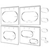 Monliful Pack of 4 Oval Inlay Template Set Router Templates