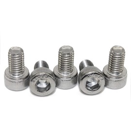 Cylindrical Screws with Hexagon Socket – M4 x 12 – Pack of 100 – DIN 912 (ISO 4762) Cylinder Head Screws Stainless Steel A2 V2A