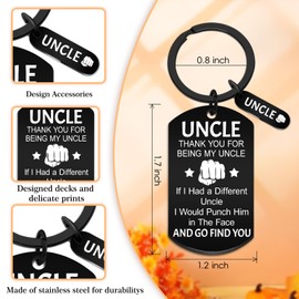 WEHBVF Funny Uncle Gifts Best Uncles Ever Keychain for Father's Day Birthday Gift from Nephew Cool Gifts for Uncle from Niece Humorous Christmas Appreciation Gift