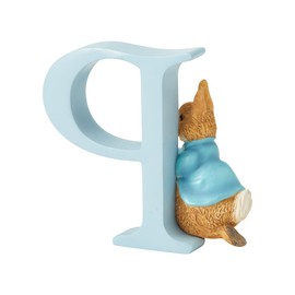 Enesco Beatrix Potter Alphabet Collection Letter P Peter Rabbit Arms Folded Figurine, 2.76 Inch, Multicolor