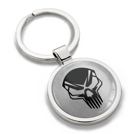 Biomar Labs Key Chain, Metal Key Chain, Car Key Chain, with Gift Box, Stainless Steel, for Men and Women, Jewellery Accessories for Handbag, Skull Black Silver KK 172, multicoloured