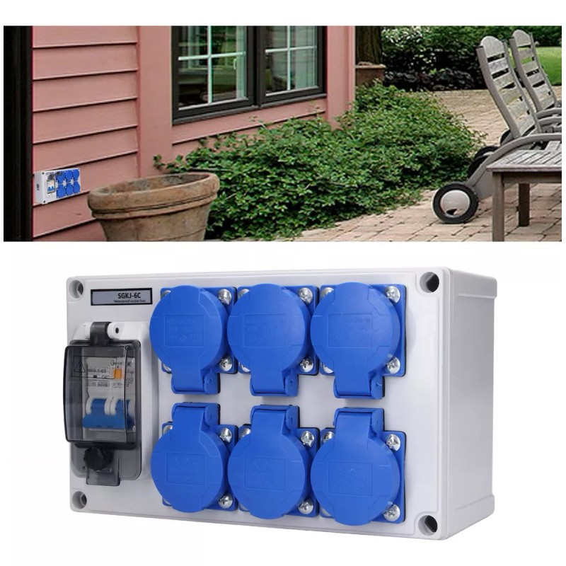 generic Caja De Enchufe Impermeable Para Exteriores, Toma De Pared,