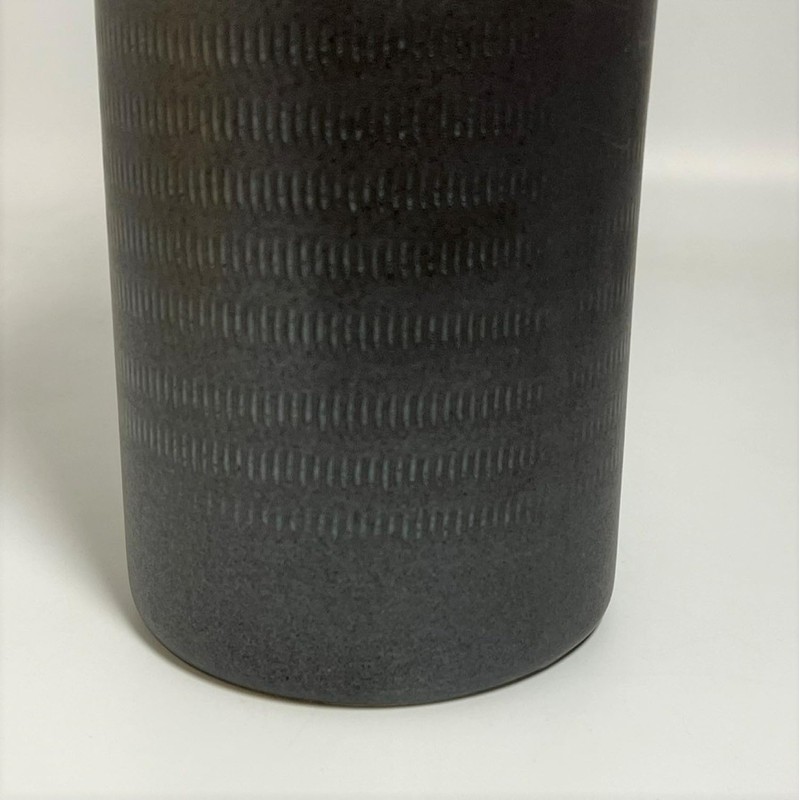 Shigaraki Ware Bottle, Radium Bottle, Black Short, Width 3.5 x