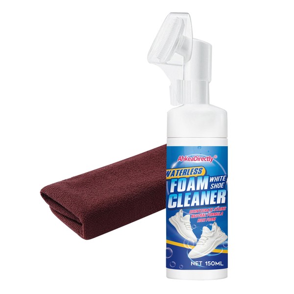 AhkeaDirectly 150ML Shoe Cleaner Kit, White Sneaker Cleaner, Water-Free Foam