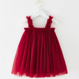 YETANLID Toddler Girls Christmas Tutu Dress Set Xmas Elf 2 Pieces Tutu Dress Santa Claus Cosplay Burgundy Size 18-24 Months